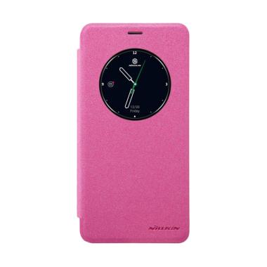 Nillkin Flip Sparkle Leather Casing for Meizu M5 Note - Pink Pink