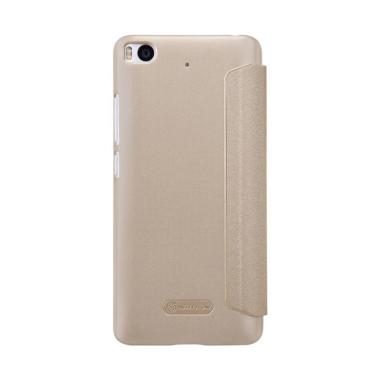 Nillkin Sparkle Leather Flip Cover Casing for Xiaomi 5S or Mi 5S - Gold Gold