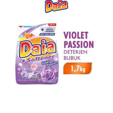 Promo Harga Daia Deterjen Bubuk + Softener Violet 1800 gr - Blibli