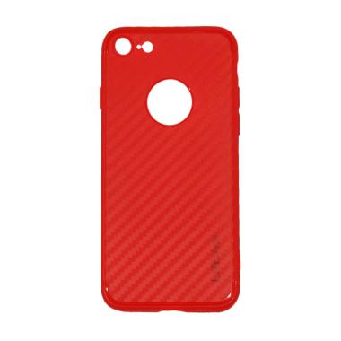 Lize Design Carbon iPhone 7 Candy C ... G Ukuran 4.7 Inch - Merah