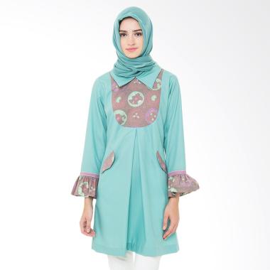 Arya Putri Batik Gayatri ATM-009-G Baju Batik Muslim Wanita - Green