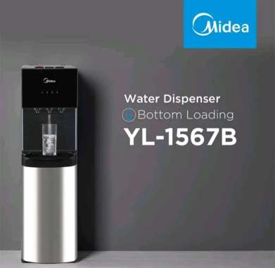 Midea YL1567B Dispenser Galon Bawah Kompresor [Low Watt] 01 HITAM