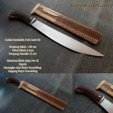Golok Sembelih FULL GARIT baja per TEMPA GOLSEM baja HSS