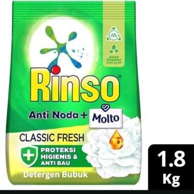 Promo Harga Rinso Anti Noda Deterjen Bubuk Classic Fresh 1800 gr - Blibli