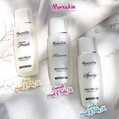 MORESKIN HandBody Oil Sporty - Pemutih Pencerah Kulit / HandBody Pemutih Badan Permanen / Pelembab K