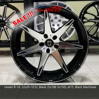 SALE! Lexani R-14 R22x(9+10,5) pcd Blank ET 15 Black Machined (Original)