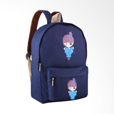 Golfer Kasual Backpack Tas Wanita - Navy
