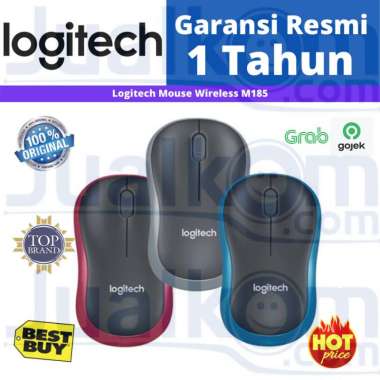 LOGITECH WIRELESS MOUSE M185 ORIGINAL M 185 Blue