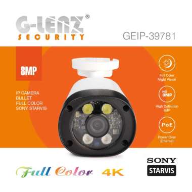 GLENZ CCTV OUTDOOR NIGHT COLOR TECH - CAMERA GUIP 39881 IPCAMERA 8MP