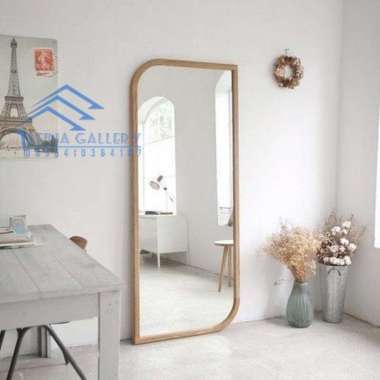 Standing Mirror Minimalis Cermin Kayu Minimalis