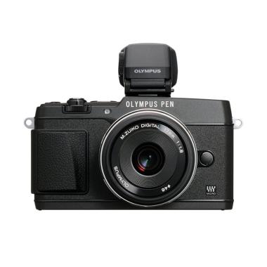 Olympus PEN E-P5 Lens 17mm f1.8 + VF-4 Kamera Mirrorless - Black