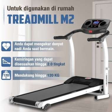 B&G SPORT TREADMILL LISTRIK / TREADMILL ELEKTRIK / TREADMILL LIPAT MODEL M2 Kemasan karton standar