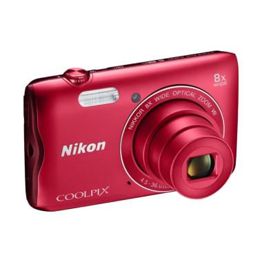 Nikon Coolpix A300 Kamera Pocket - Red + Free LCD Screen Guard