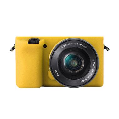 Godric Silicone Sony Alpha A6000 A6 ... amera Mirrorless - Kuning