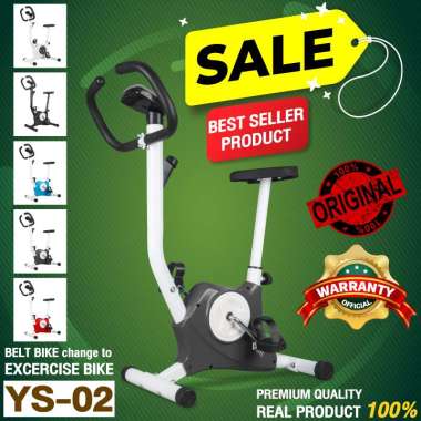 BG SPORT SEPEDA STATIS / EXCERCISE BIKE / BELT BIKE ( GREY ) MODEL YS02 -