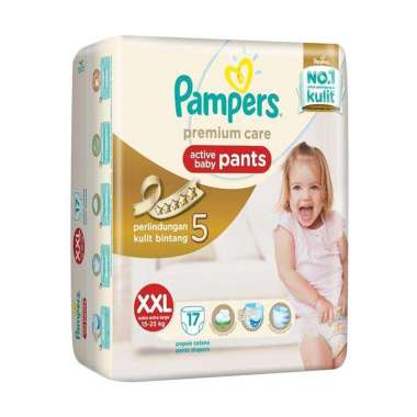 Promo Harga PAMPERS Premium Care Active Baby Pants XXL17 17 pcs - Blibli