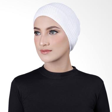 Cantik Kerudung Misha Cape Rajut Inner Hijab - White No.6