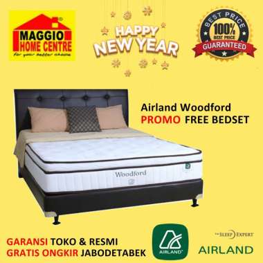 KASUR SPRINGBED - KASUR SPRING LATEX WOODFORD - AIRLAND FULL SET 180 x 200