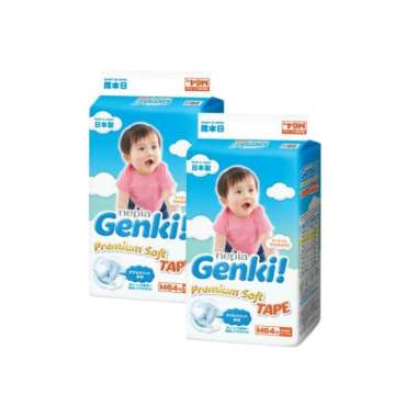 Promo Harga Nepia Genki Premium Soft Tape M64 64 pcs - Blibli