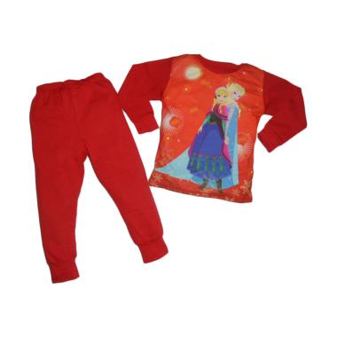 VERINA BABY Motif Frozen Pajamas Set Pakaian Tidur Anak - Red