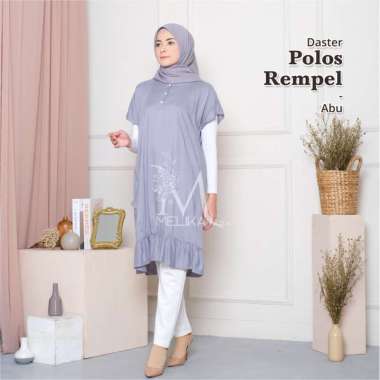 DASTER POLOS PENDEK RUFFLE Semua Ukuran ABU