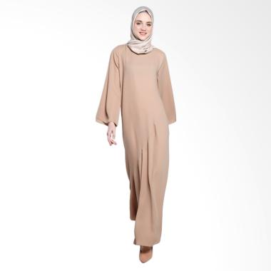Covering Story Amica Dress F Dress Muslim Wanita - Caramel