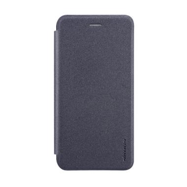 Nillkin Sparkle Leather Flip Cover Casing for Huawei P8 Lite 2017 or Honor 8 Lite - Black Black