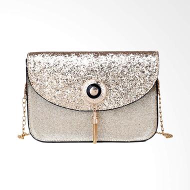 Lansdeal Women Fashion Sequins Sling Bag - Gold
