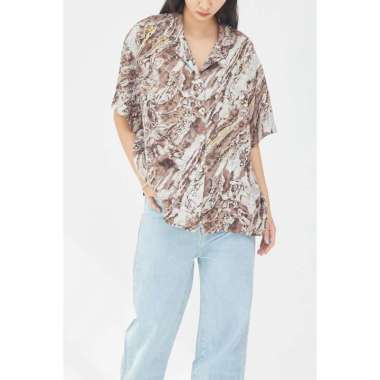 Atasan wanita baju wanita kemeja wanita blouse Shopatvelvet - Earth Camp Collar Shirt