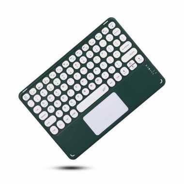 Slim Bluetooth Keyboard - Keyboard Portabel dengan Touchpad Hitam