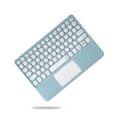 Slim Bluetooth Keyboard - Keyboard Portabel dengan Touchpad Biru