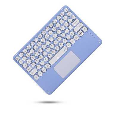 Slim Bluetooth Keyboard - Keyboard Portabel dengan Touchpad Ungu