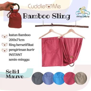Ring Sling Bamboo Cuddle me gendongan bayi - Aqua Mauve