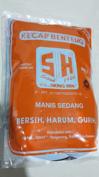 Kecap SH Benteng Refil Ukuran 2000 ML