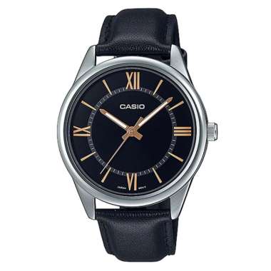 CASIO MTP-V005L-1B5UDF / 2B5UDF / 7B5UDF - Jam Tangan Pria - Kulit- MTP-V005L-1B5 / 2B5 / 7B5 - Dial