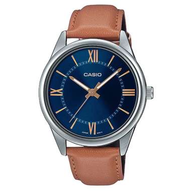 CASIO MTP-V005L-1B5UDF / 2B5UDF / 7B5UDF - Jam Tangan Pria - Kulit- MTP-V005L-1B5 / 2B5 / 7B5 - Dial