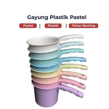 8 PCS Gayung Bak Mandi PASTEL Plastik Besar