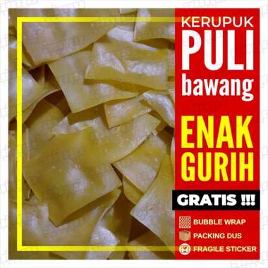 Kerupuk Puli Bawang Krupuk Kotak Mentah Ukuran Sedang Enak Renyah Gurih Cap Apel Merah