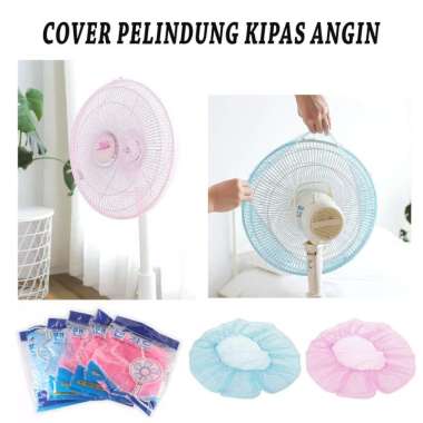 FAN COVER / PELINDUNG KIPAS ANGIN DARI ANAK Biru