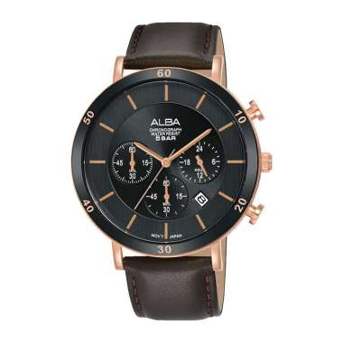 Alba Prestige Chronograph AT3F68-X1 Original Jam Tangan Pria