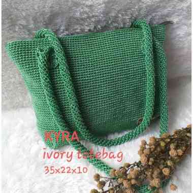 TAS RAJUT IVORY TOTEBAG Persit