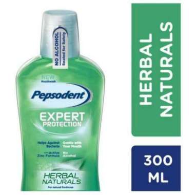 PEPSODENT EXPERT PROTECTION MOUTHWASH HERBAL NATURALS 300ML green