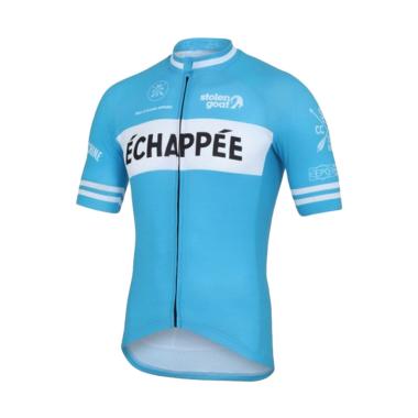 Stolen Goat Men���s Limited Edition Echappee Cycling Jersey Pakaian Sepeda Pria - Blue