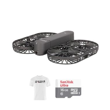 Brica INVRA 5 Hybrid 4K AirSelfie D ... o SD 16GB + White T-Shirt