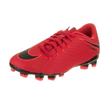 NIKE Hypervenom Phelon III FG JR Art Sepatu Bola Anak Laki-laki - Merah [#852595616/ Original]
