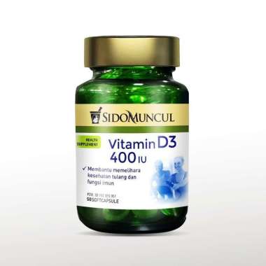 SIDOMUNCUL Vitamin D3 400 IU Multivitamin & Suplemen [50 Kapsul]