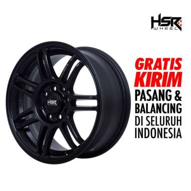 Mobil livina avega brio pakai velg HSR BOON JA137 BOROKO 04 ring 15 Matte Black
