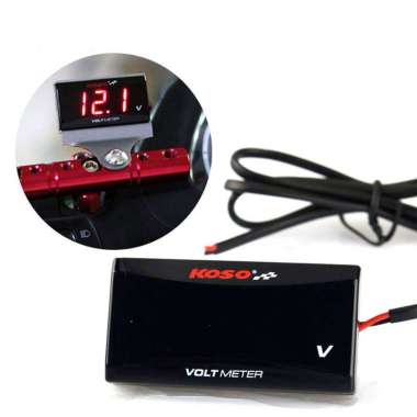 harga ã€Originalã€‘KOSO Voltmeter Motor Aksesoris Voltmeter 10-150V Instrumen Tampilan Elektronik Yang Dimodifikasi Blibli.com
