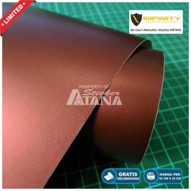 Skotlet Coklat Doff Metalik Scotlet Infinity Satin Dop Stiker Meteran Sticker Decal Scotlite Motor S