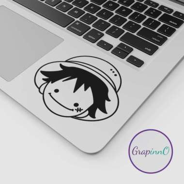 Sticker Decal Macbook Luffy One Piece Chibi Anime Stiker Laptop